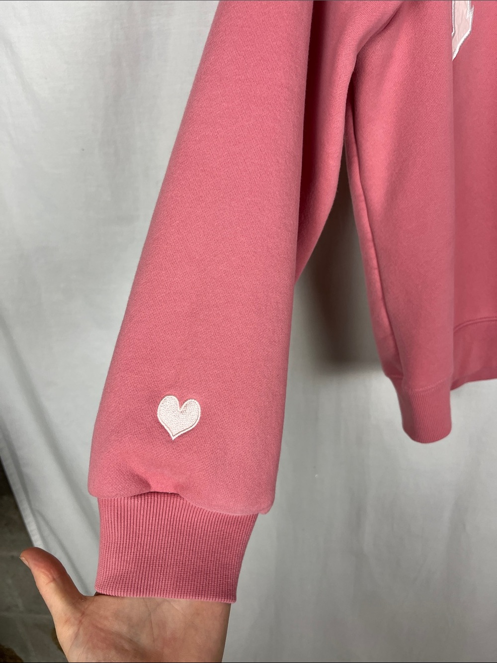 Parke Pink on Pink Varsity Mockneck Sweatshirt - Picture 3 of 10